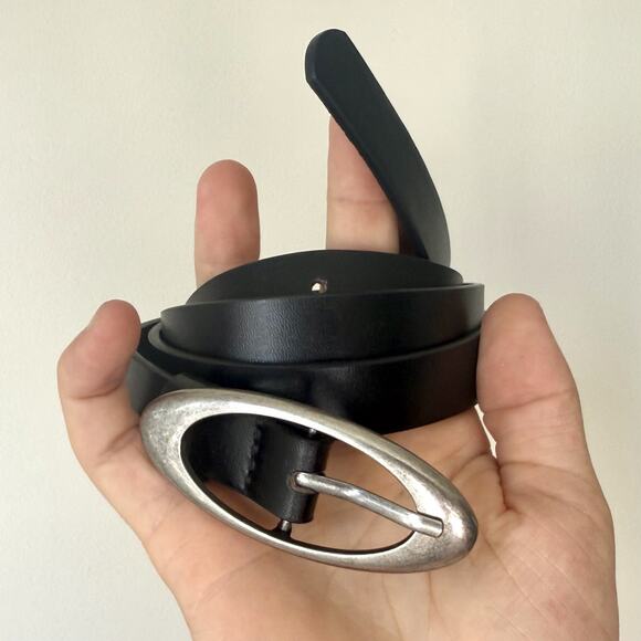 Black Silver Star Studded Belt Unisex Boho American Style 41.5" Long - Picture 3 of 9